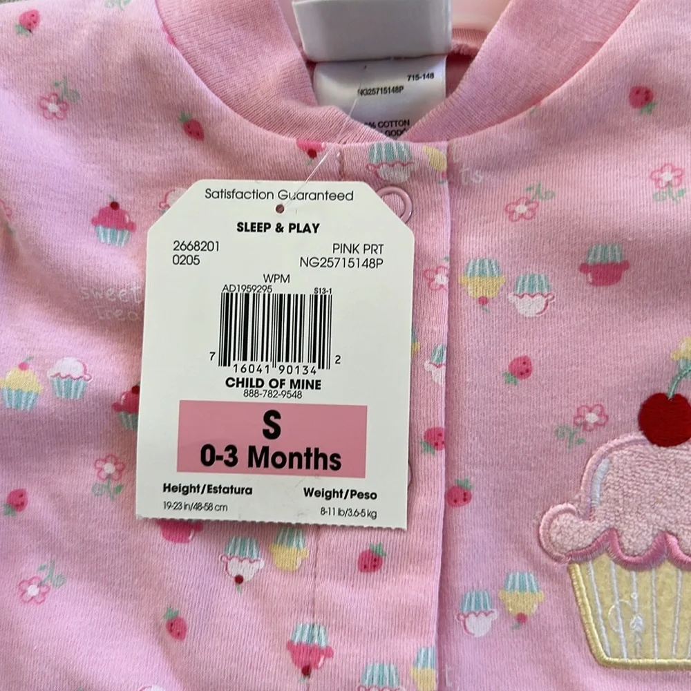 Carter’s Girls Child of Mine Sleep & Play 0-3 Months